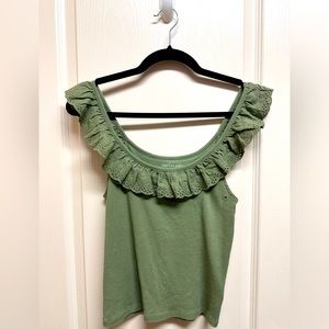 American Eagle outfitters Rib Green Tank Top